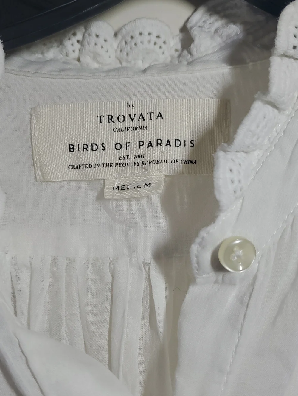 Trovata Solene Lace Trim Blouse